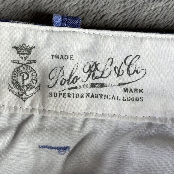 Polo Ralph Lauren Shorts Womens 10 Blue Plaid Linen Blend Preppy Classic Summer - Picture 6 of 12